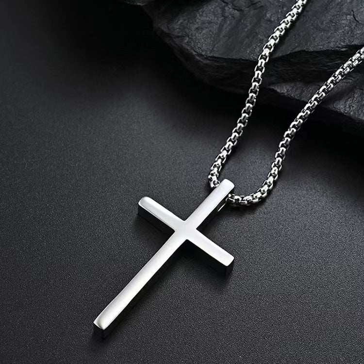 Jesus Glossy Cross Necklace (Size fits all)