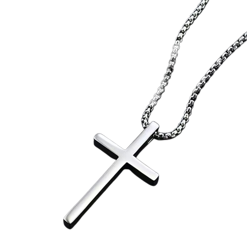 Jesus Glossy Cross Necklace (Size fits all)