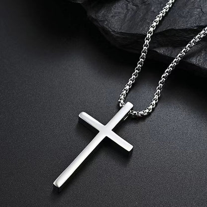Jesus Glossy Cross Necklace (Size fits all)