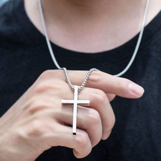 Jesus Glossy Cross Necklace (Size fits all)