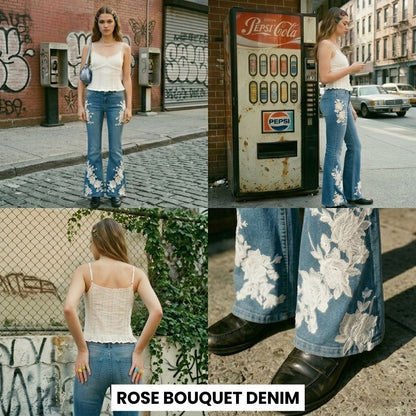Lace Denim Jeans